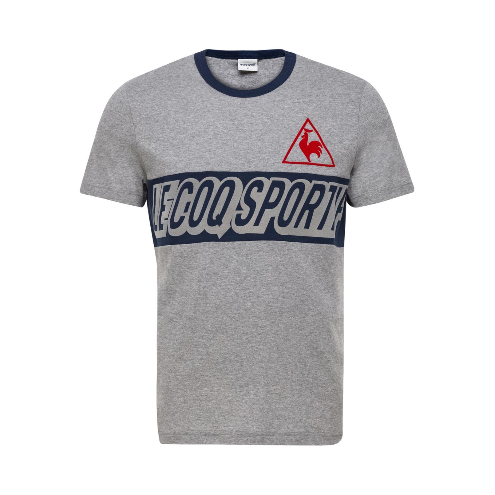 T-shirts - Le Coq Sportif Tricolore Football T-shirt Grey/Blue